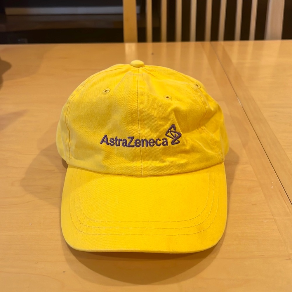 Yellow Vintage AstraZeneca Hat